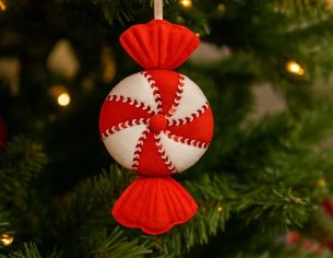 Suspension bonbon peppermint H 25cm