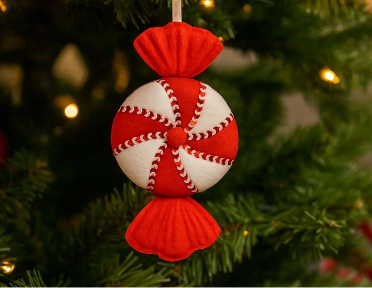 Suspension bonbon peppermint H 25cm