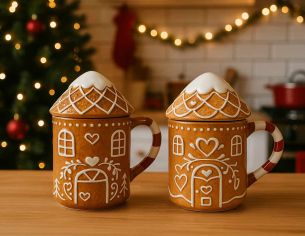 Tasse maison pain d'épices couvercle 350ml