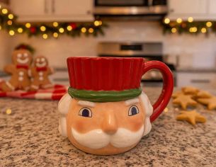 Mug casse-noisette de Noël H14 cm en céramique