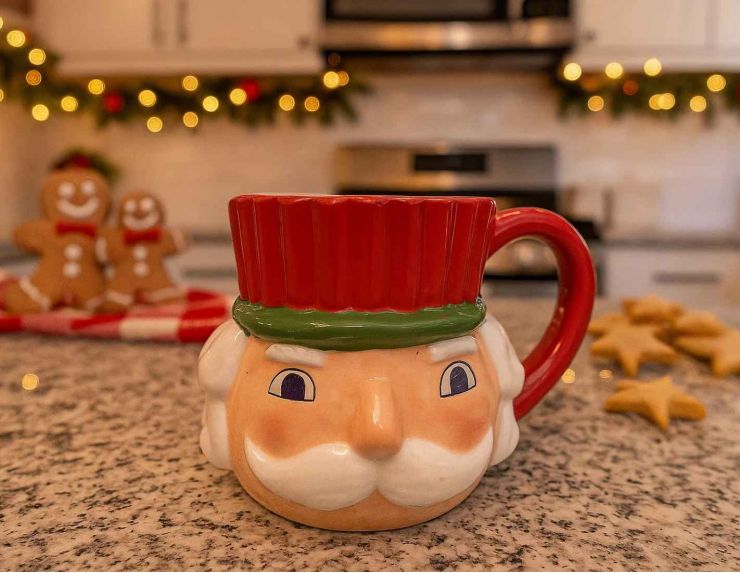 Mug casse-noisette de Noël H14 cm en céramique