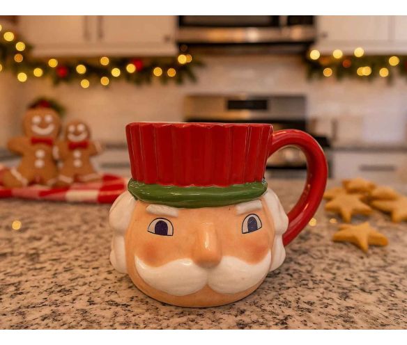 Mug casse-noisette de Noël H14 cm en céramique