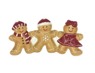 Plat décoratif 3 pain d'épices L 37 cm