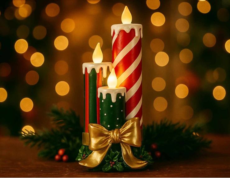 Bougies décoration LED H 41cm