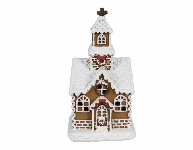 Maison décorative pain d'épices LED H 15cm