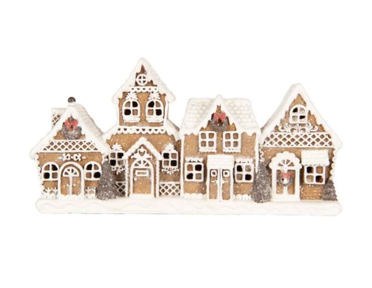 Décoration village pain d’épices Led H 25cm