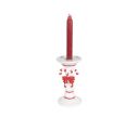Voir la slide Bougeoir de Noël en résine blanc deux cannes sucre d'orge rayées rouge blanc nœud rouge H18cm - Lilosquare