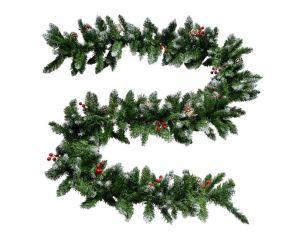 Guirlande décorative baies rouges 2m70