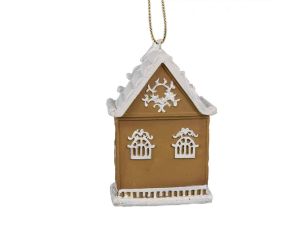 Suspension maison pain d'épices H 9cm