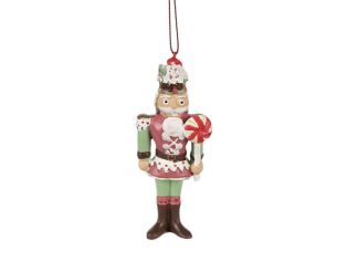 Suspension casse-noisette coloré H12 cm