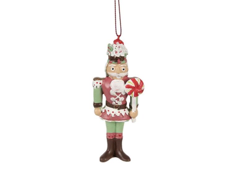 Suspension casse-noisette coloré H12 cm