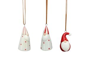 Set 3 lutins en céramique H 6cm