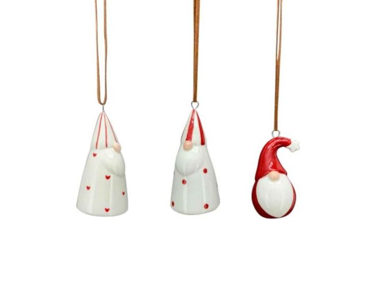Set 3 lutins en céramique H 6cm