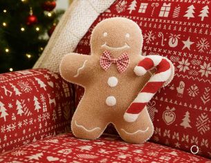 Coussin pain d'épice sucre d'orge H 48cm