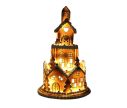 Voir la slide Maison pain d'épices Tour Biscuitée LED structure étages sucre glace fenêtres H23cm décoration Noël