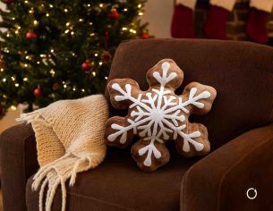 Coussin flocon de neige D 43cm