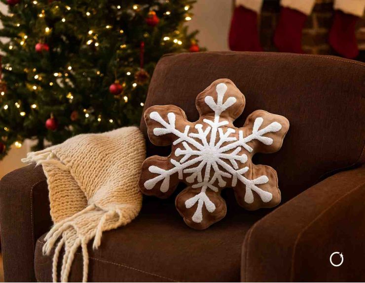 Coussin flocon de neige D 43cm