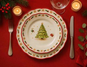 Assiette de Noël Mon beau sapin 25 cm