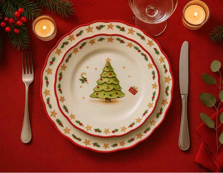 Assiette de Noël Mon beau sapin 25 cm