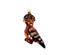 See slide Suspension oiseau crête noire H 12cm