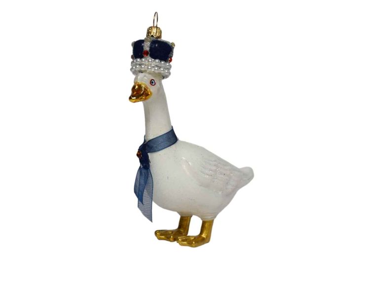 Suspension de Noël oie royale H13 cm
