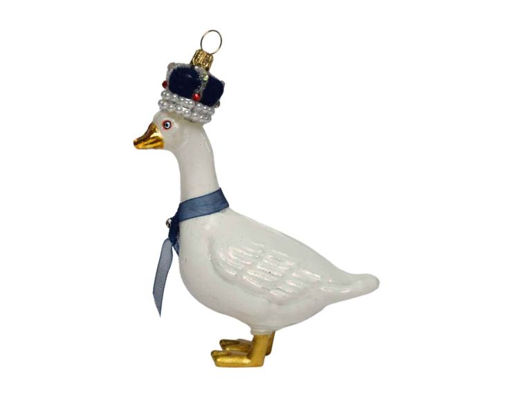 Suspension de Noël oie royale H13 cm