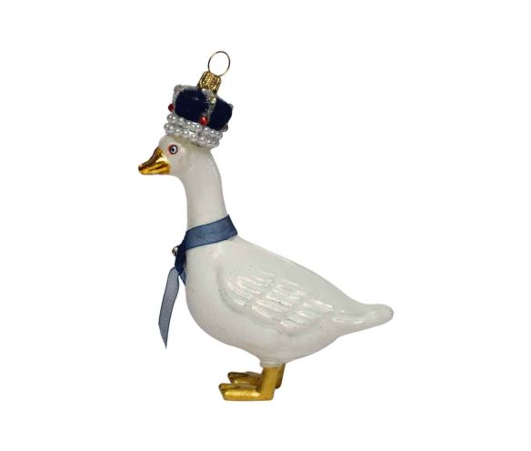 Suspension de Noël oie royale H13 cm