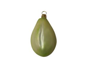 Suspension de Noël papaye H 9 cm verre soufflé