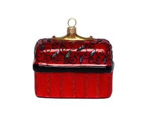 Suspension lunch box verre soufflé H 8cm