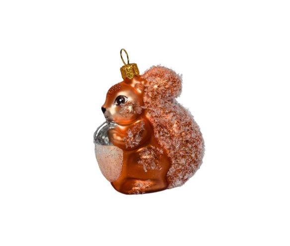 Suspension écureuil verre soufflé H7cm