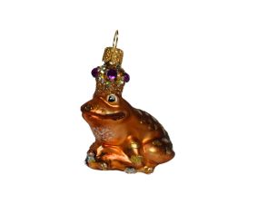 Suspension grenouille orange H 7 cm