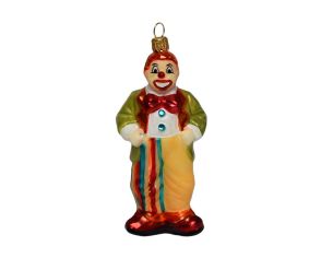 Suspension de Noël clown H 13 cm verre soufflé