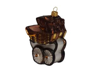 Boule de Noël landeau bébé H 11 cm