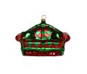 Voir la slide Suspension de Noël fauteuil losange rouge vert peint à la main H8cm