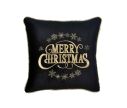 See slide Coussin noir Merry Christmas doré 47x47 cm