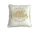 See slide Coussin blanc Merry Christmas doré 47x47 cm