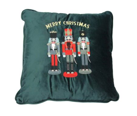 Coussin vert casse-noisettes 47x47 cm
