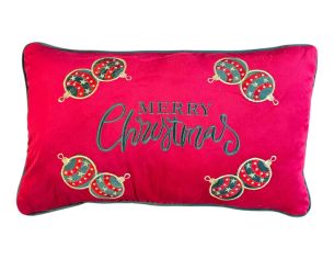 Coussin rouge velours cirque 45X60 cm