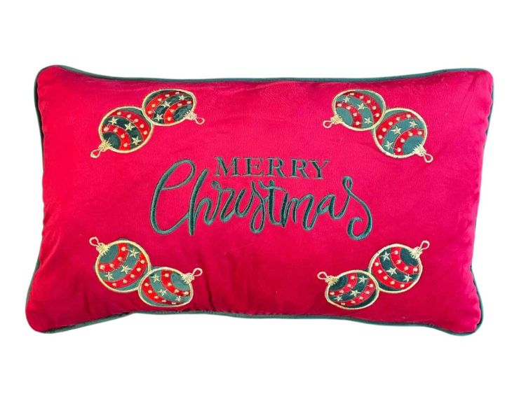 Coussin rouge velours cirque 45X60 cm