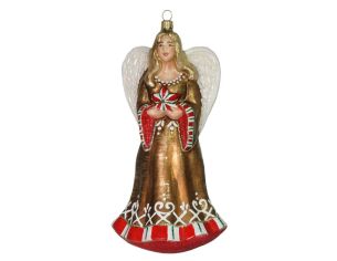 Suspension de Noël ange étoile H 20 cm