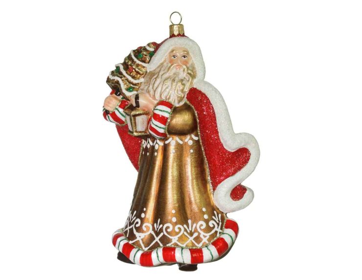 Suspension Père Noël gourmand H 20 cm
