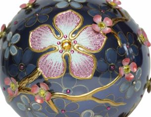 Boule de Noël luxe stormy sky D 12 cm