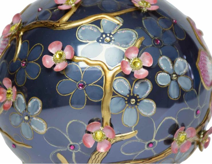 Boule de Noël luxe stormy sky D 12 cm