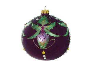 Boule de Noël violette...