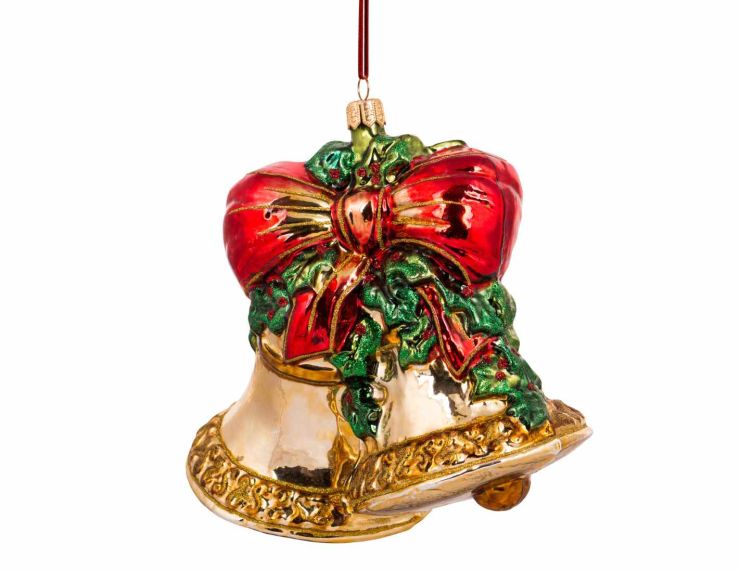 Suspension cloche de Noël H 13cm