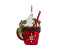 See slide Suspension de Noël mug chocolat chaud H 14 cm