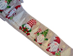 Ruban de Noël lutins H 7cm x 9m
