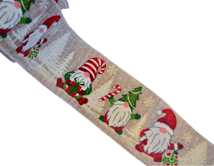 Ruban de Noël lutins H 7cm x 9m