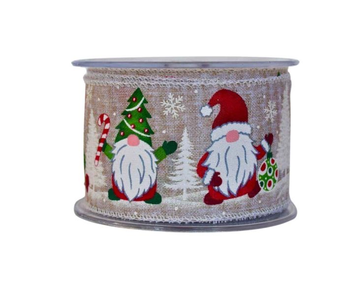 Ruban de Noël lutins H 7cm x 9m