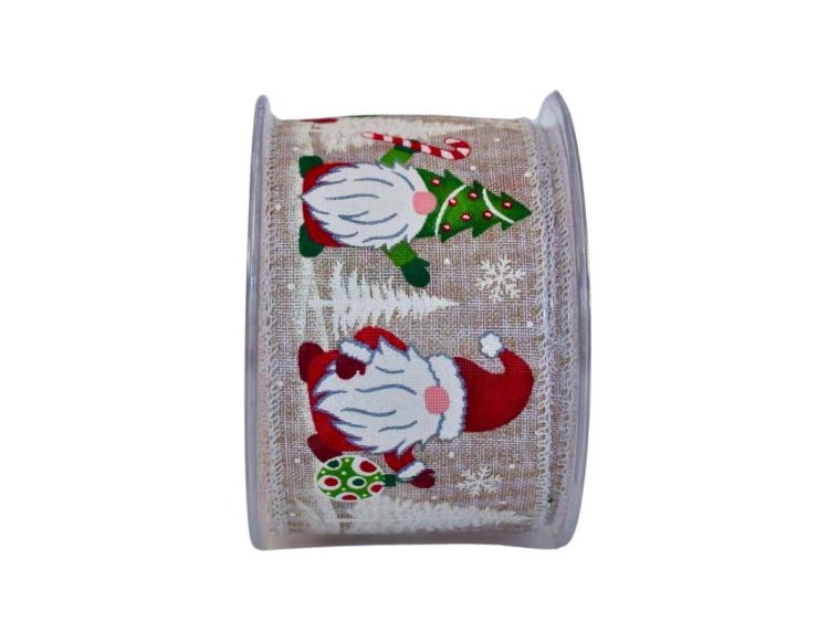 Ruban de Noël lutins H 7cm x 9m